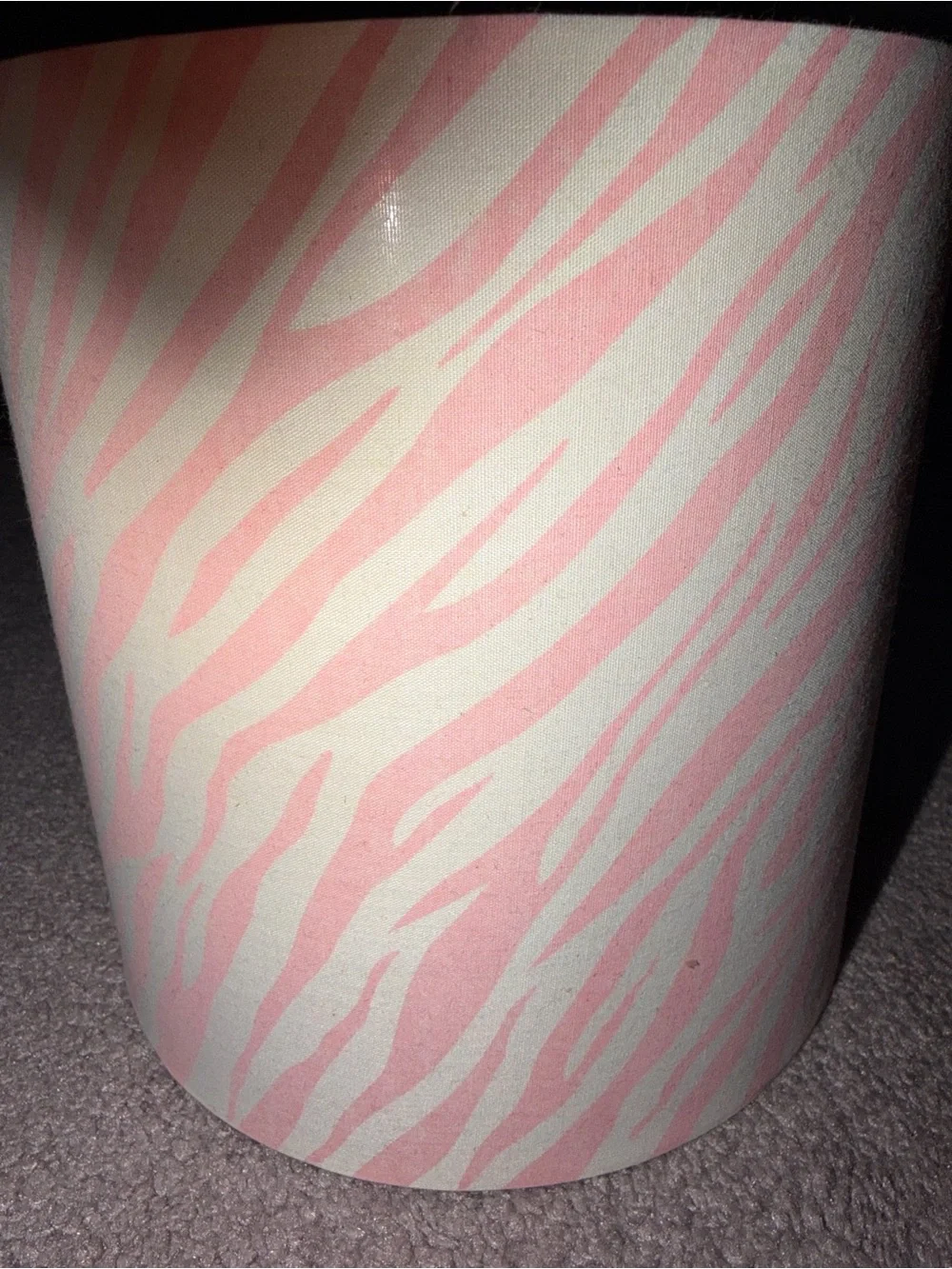 Pink Zebra-Print Lamp Shade